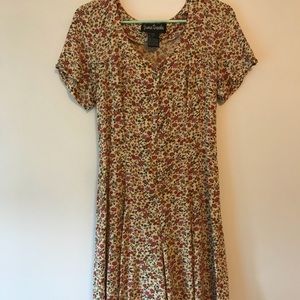 Vintage floral button down romper